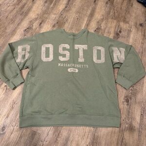 Women’s Hollister Olive Green Boston Crewneck Sweater